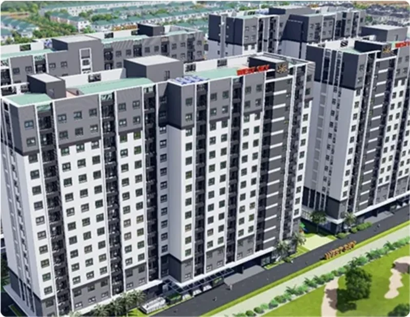 Block XH2 thuộc khu nhà ở xã hội - chung cư cao tầng OXH1 Đô thị mới An Vân Dương...